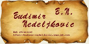Budimir Nedeljković vizit kartica